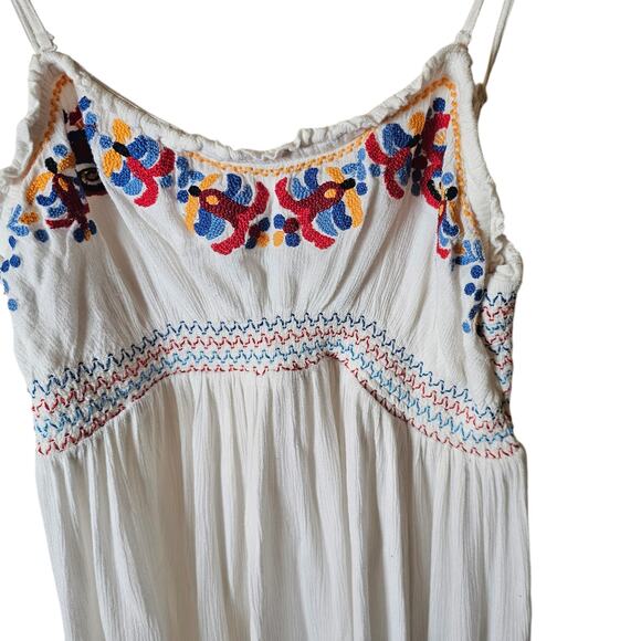 Free People Top Womens Medium Dress Babydoll Boho Chic Coastal Cottage Floral - Picture 6 of 14